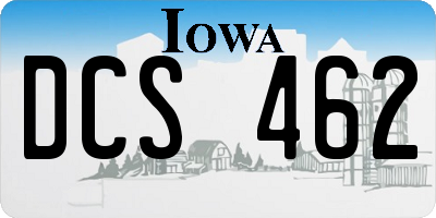 IA license plate DCS462