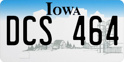 IA license plate DCS464
