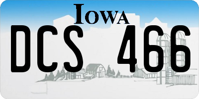 IA license plate DCS466
