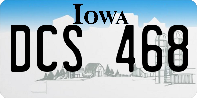 IA license plate DCS468