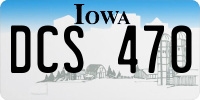 IA license plate DCS470