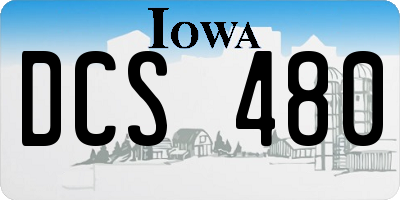 IA license plate DCS480
