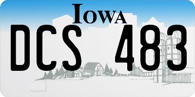IA license plate DCS483
