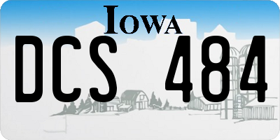 IA license plate DCS484