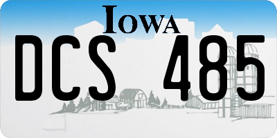 IA license plate DCS485