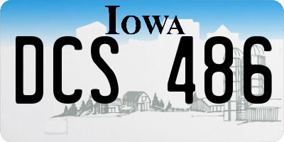 IA license plate DCS486