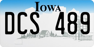 IA license plate DCS489