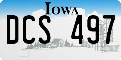 IA license plate DCS497