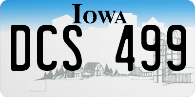 IA license plate DCS499