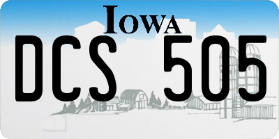 IA license plate DCS505