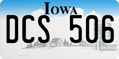 IA license plate DCS506