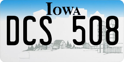 IA license plate DCS508