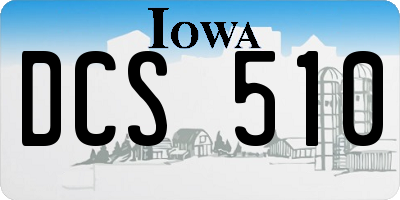 IA license plate DCS510