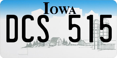IA license plate DCS515