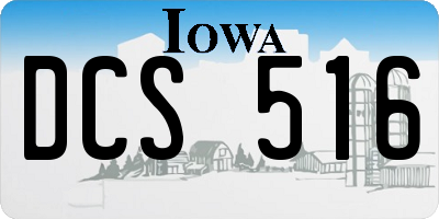 IA license plate DCS516