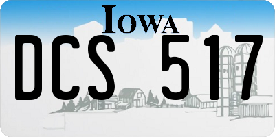 IA license plate DCS517