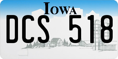 IA license plate DCS518