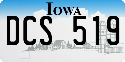 IA license plate DCS519
