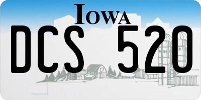IA license plate DCS520