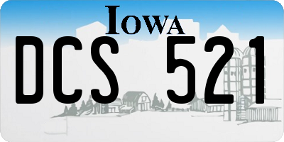 IA license plate DCS521