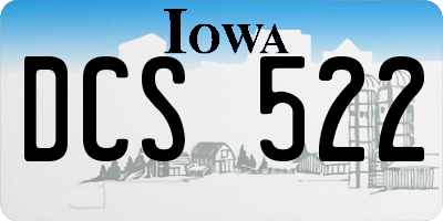 IA license plate DCS522
