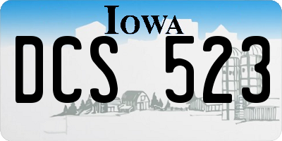 IA license plate DCS523
