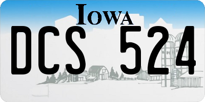 IA license plate DCS524