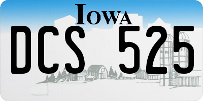 IA license plate DCS525