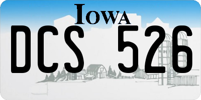 IA license plate DCS526