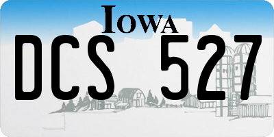 IA license plate DCS527