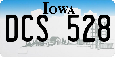 IA license plate DCS528