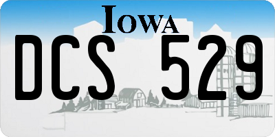 IA license plate DCS529
