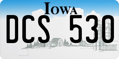 IA license plate DCS530