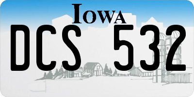 IA license plate DCS532