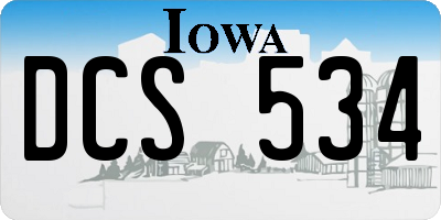 IA license plate DCS534