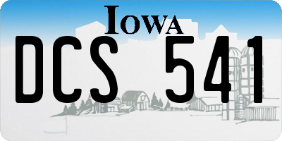 IA license plate DCS541