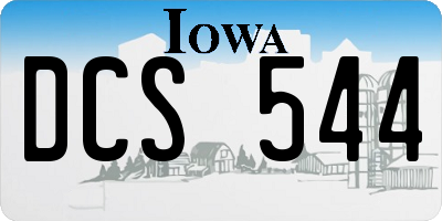 IA license plate DCS544
