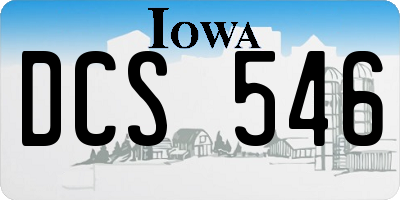 IA license plate DCS546