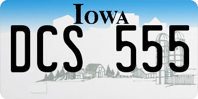IA license plate DCS555