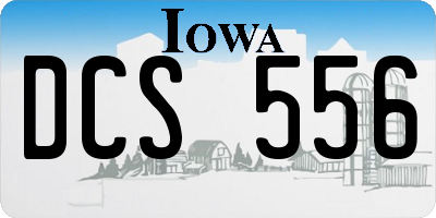IA license plate DCS556