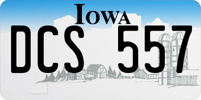 IA license plate DCS557