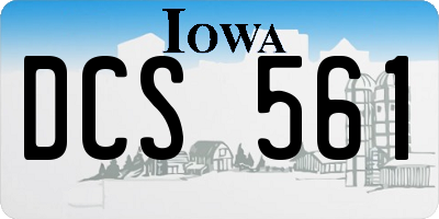 IA license plate DCS561
