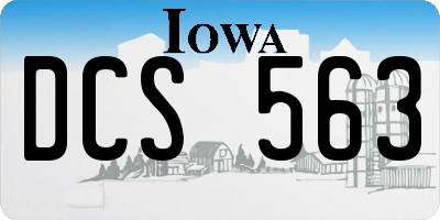IA license plate DCS563