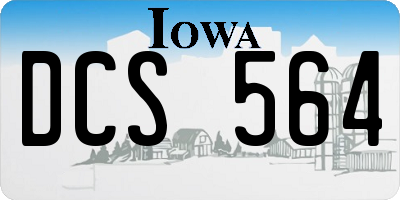 IA license plate DCS564