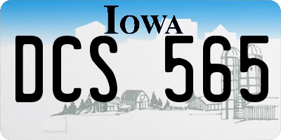 IA license plate DCS565