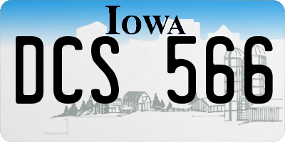 IA license plate DCS566