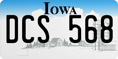 IA license plate DCS568