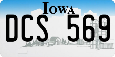 IA license plate DCS569