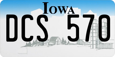 IA license plate DCS570