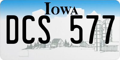 IA license plate DCS577